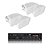 Kit som ambiente leson lsa 7000 com 4 caixas bsa aw6 branca - Imagem 1