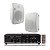 Kit som ambiente leson lsa 7000 com 2 caixa Kaz K6 branca - Imagem 1
