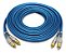 Cabo Rca 5 Metros Dupla Blindagem Cobre 5m Blindado Azul 5mm - Imagem 2