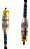Cabo Rca 5 Metros Dupla Blindagem Cobre 5m Blindado Azul 5mm - Imagem 3