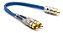 Cabo Rca Y Prime 5mm Azul 1 femea e 2 macho Svart - Imagem 2