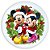 Painel Redondo - Natal - Ano Novo Mickey e Minnie - Sublimado 3D - Imagem 1