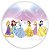 Painel Redondo - Princesas  - Sublimado 3D - Imagem 1