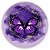 Painel Redondo - Borboleta Roxa  - Sublimado 3D - Imagem 1