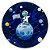 Painel Redondo - Astronauta  - Sublimado 3D - Imagem 1