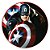 Painel Redondo - Capitao America  - Sublimado 3D - Imagem 1