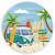 Painel Redondo - Praia - Sublimado 3D - Imagem 1