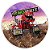 Painel Redondo - DinoTrux  - Sublimado 3D - Imagem 1