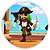 Painel Redondo - Pirata  - Sublimado 3D - Imagem 1