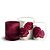 Trio Cilindro - Floral Marsala - Sublimado 3D + Elástico - Imagem 1