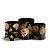 Trio Cilindro - Floral Dourado - Sublimado 3D + Elástico - Imagem 1