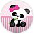 Painel Redondo - Panda Rosa - Sublimado 3D - Imagem 1