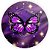 Painel Redondo - Borboleta Roxa - Sublimado 3D - Imagem 1