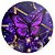 Painel Redondo - Borboleta Roxa - Sublimado 3D - Imagem 1