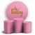 KIT Redondo e Trio - Oh Baby Rosa - Sublimado 3D - Imagem 1