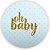 Painel Redondo - Oh Baby Amarelo Claro - Sublimado 3D - Imagem 1