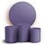 KIT Redondo e Trio - Bohos Roxo - Sublimado 3D - Imagem 1