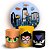 KIT Redondo e Trio - Teen Titans - Sublimado 3D - Imagem 1