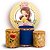KIT Redondo e Trio - Bela Princesas - Sublimado 3D - Imagem 1