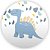 Painel Redondo - Dino Cute - Sublimado 3D - Imagem 1