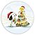 Painel de Mesa - Natal Ano Novo Snoppy - Sublimado 3D - Imagem 1