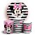 KIT Redondo e Trio - Minnie Rosa - Sublimado 3D - Imagem 1