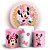 KIT Redondo e Trio - Minnie Rosa - Sublimado 3D - Imagem 1