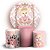 KIT Redondo e Trio - Ursinha Rosa - Sublimado 3D - Imagem 1