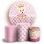 KIT Redondo e Trio - Ursinha Rosa - Sublimado 3D - Imagem 1