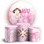 KIT Redondo e Trio - Batizado Rosa - Sublimado 3D - Imagem 1