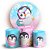 KIT Redondo e Trio - Pinguin Piscina Pool Party - Sublimado 3D - Imagem 1