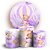 KIT Redondo e Trio - Ursinha Lilas - Sublimado 3D - Imagem 1