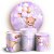 KIT Redondo e Trio - Ursinha Lilas - Sublimado 3D - Imagem 1