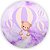 Painel Redondo - Ursinha Lilas - Sublimado 3D - Imagem 1