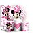 KIT Redondo Trio e Faixa - Minnie Rosa - Sublimado 3D - Imagem 1