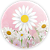 Painel Redondo - Flor Margarida - Sublimado 3D - Imagem 1