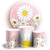 KIT Redondo e Trio - Flor Margarida - Sublimado 3D - Imagem 1