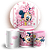KIT Redondo e Trio - Minnie Rosa - Sublimado 3D - Imagem 1