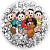 Painel Redondo - Turma Da Monica - Sublimado 3D - Imagem 1