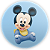 Painel Redondo - Mickey Cute - Sublimado 3D - Imagem 1