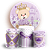 KIT Redondo e Trio - Ursinha Lilas - Sublimado 3D - Imagem 1