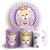 KIT Redondo e Trio - Ursinha Lilas - Sublimado 3D - Imagem 1