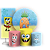 KIT Redondo Trio e Faixa - Bob Esponja - Sublimado 3D - Imagem 1