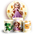 KIT Redondo e Trio - Enrolados - Sublimado 3D - Imagem 1
