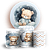 KIT Redondo e Trio - Urso Azul - Sublimado 3D - Imagem 1
