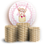 KIT Redondo e Trio - Urso Rosa - Sublimado 3D - Imagem 1