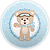 Painel Redondo - Urso Azul - Sublimado 3D - Imagem 1