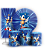 KIT Redondo Trio e Faixa - Sonic - Sublimado 3D - Imagem 1