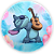 Painel de Mesa - Lilo e Stitch Azul  - Sublimado 3D - Imagem 1