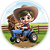 Painel Redondo - Fazendinha Menino - Sublimado 3D - Imagem 1
